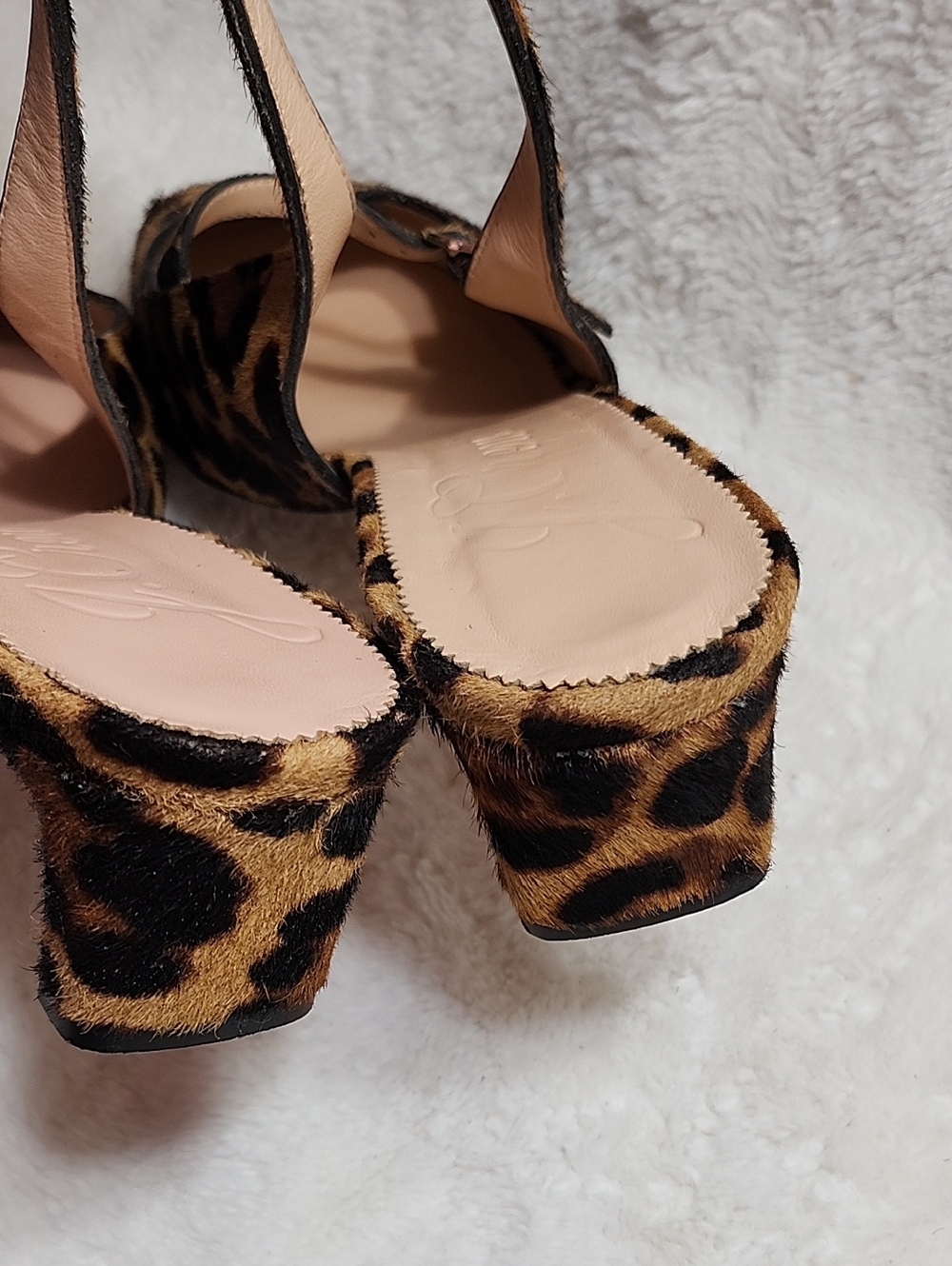 J.Crew Layla slingback Mary Jane heels in leopard calf hair 10 - Picture 12 of 16